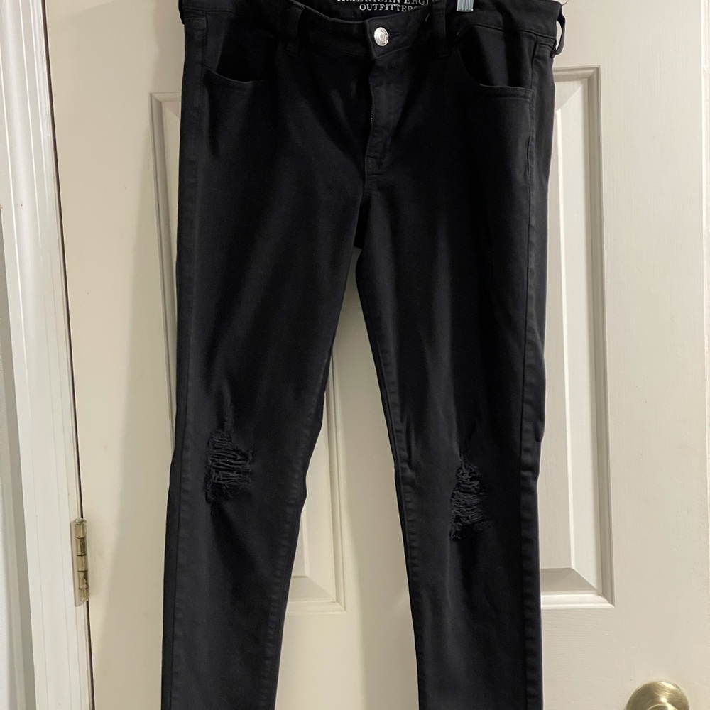 AEO soils black jeans